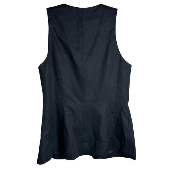 Madewell NWT Black Scoopneck Cutaway Vest Tencel Lyocell/Cotton/Linen Casual 8 - Picture 2 of 9